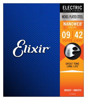Elixir E-Gitarrensaiten Nickel Wound 09-42 Super Light NANOWEB Coating