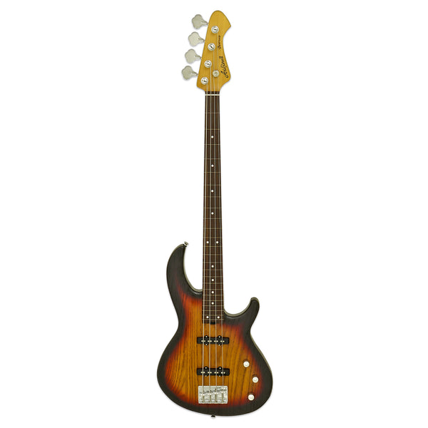Aria 313 JP Detroit Fretless Bass, Open Pore Sunburst