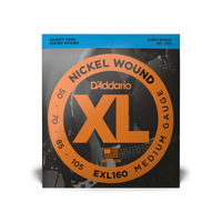 D'Addario E-Bass Saiten EXL160 Nickel Wound 50-105, Medium, Long Scale