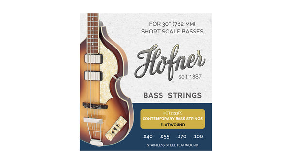 Höfner HCT1133FS Flatwound Saiten für Shortscale Bass, 40-100