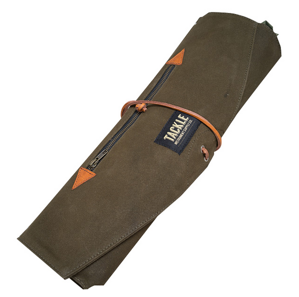 Tackle Waxed Canvas Roll Up Stick Bag, Forest Green