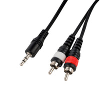 CASCHA Y-Audiokabel 1x Miniklinke stereo / 2x Cinch