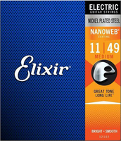 Elixir E-Gitarrensaiten 11-49 Nickel Wound Medium NANOWEB Coating