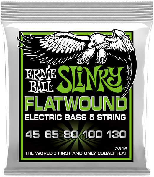 Ernie Ball E-Bass Saiten Cobalt Slinky Flatwound 45-130 REGULAR SLINKY BASS 5-String